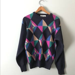 Retro 90s Sansabelt Vintage Geometric Sweater